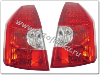 Chrysler 300C (04-09) фонари задние светодиодные красно-хромированные, комплект 2 шт.