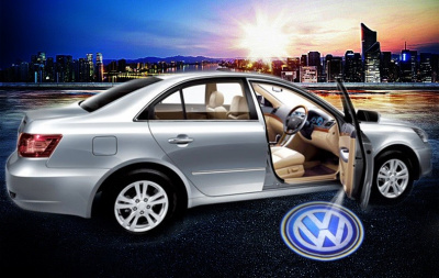 Volkswagen Габаритные светоотражатели в двери с проекцией логотипа, 2 части
